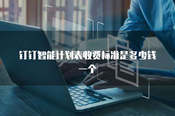 钉钉智能计划表收费标准是多少钱一个