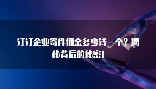 钉钉企业寄件佣金多少钱一个？揭秘背后的秘密！