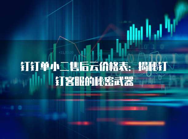 钉钉单小二售后云价格表：揭秘钉钉客服的秘密武器