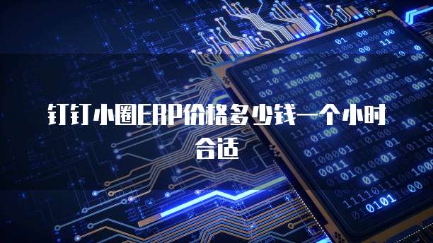 钉钉小圈ERP价格多少钱一个小时合适