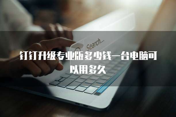 钉钉升级专业版多少钱一台电脑可以用多久