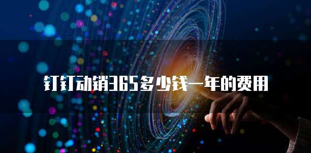 钉钉动销365多少钱一年的费用