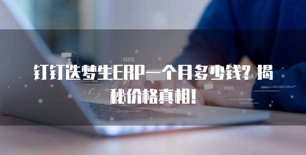 钉钉迭梦生ERP一个月多少钱?揭秘价格真相!