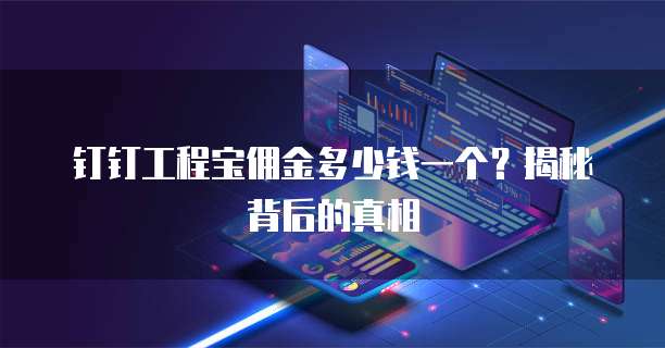 钉钉工程宝佣金多少钱一个?揭秘背后的真相