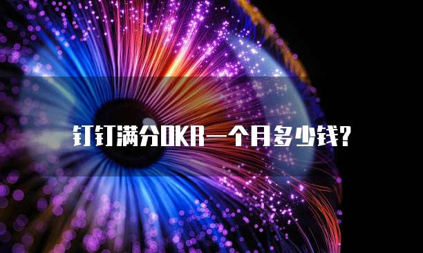钉钉满分OKR一个月多少钱?