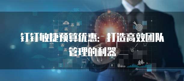 钉钉敏捷预算优惠：打造高效团队管理的利器