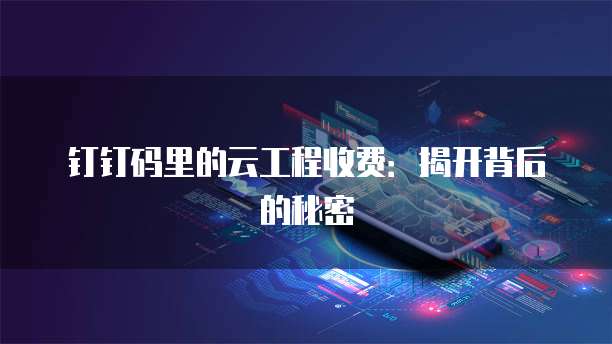 钉钉码里的云工程收费：揭开背后的秘密