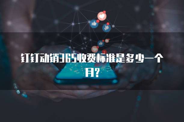 钉钉动销365收费标准是多少一个月?