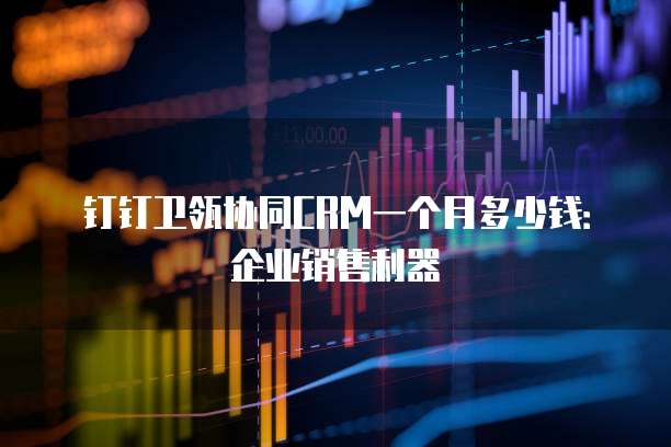 钉钉卫瓴协同CRM一个月多少钱:企业销售利器