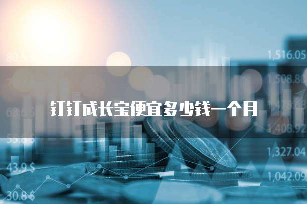 钉钉成长宝便宜多少钱一个月
