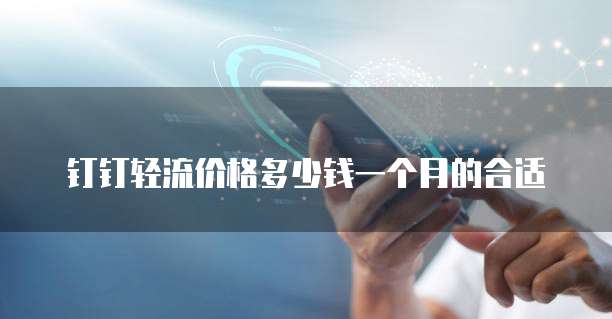 钉钉轻流价格多少钱一个月的合适