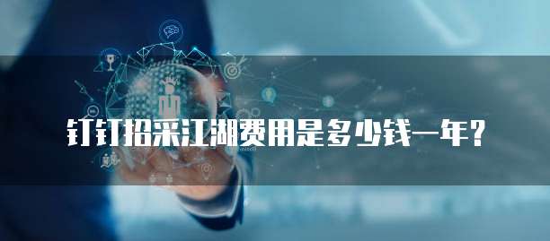 钉钉招采江湖费用是多少钱一年？