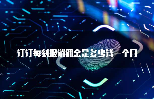 钉钉每刻报销佣金是多少钱一个月