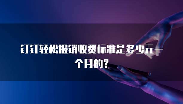 钉钉轻松报销收费标准是多少元一个月的？