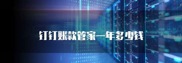 钉钉账款管家一年多少钱