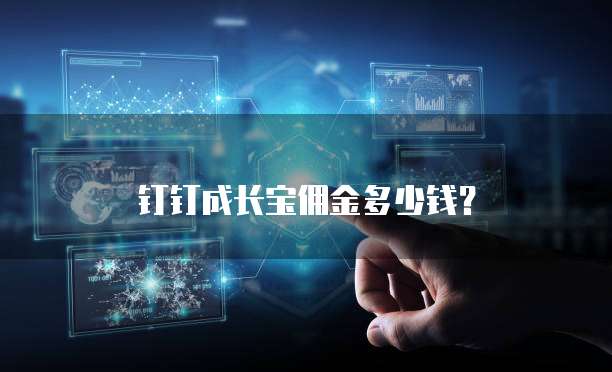 钉钉成长宝佣金多少钱?