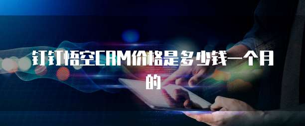 钉钉悟空CRM价格是多少钱一个月的
