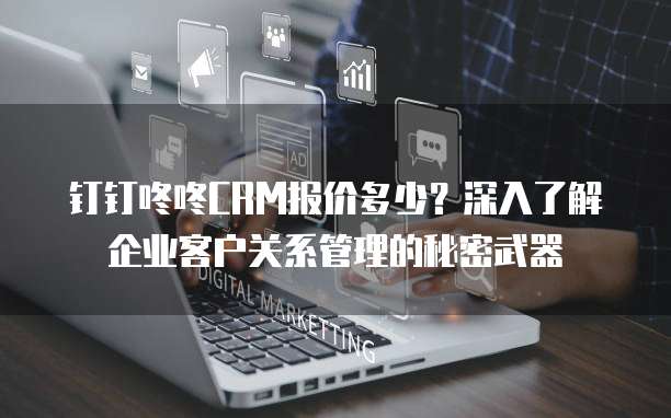 钉钉咚咚CRM报价多少？深入了解企业客户关系管理的秘密武器