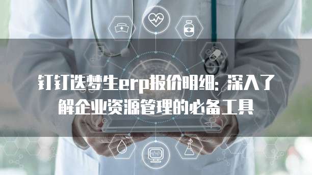 钉钉迭梦生erp报价明细: 深入了解企业资源管理的必备工具