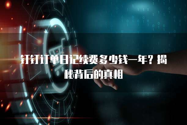 钉钉订单日记续费多少钱一年?揭秘背后的真相