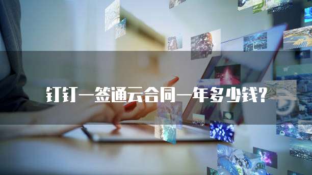 钉钉一签通云合同一年多少钱？