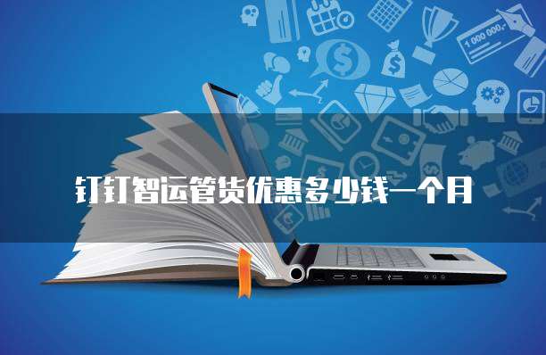 钉钉智运管货优惠多少钱一个月