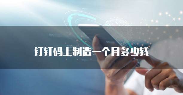 钉钉码上制造一个月多少钱