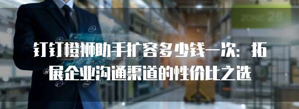 钉钉橙狮助手扩容多少钱一次：拓展企业沟通渠道的性价比之选