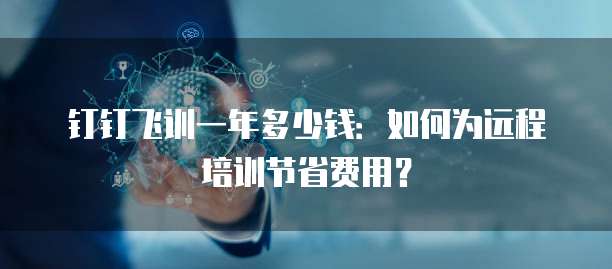 钉钉飞训一年多少钱：如何为远程培训节省费用？