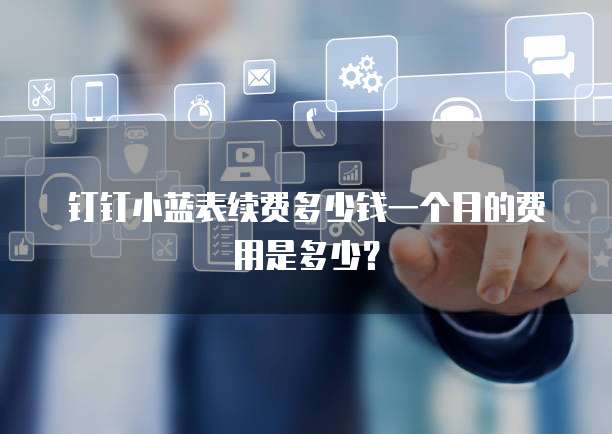 钉钉小蓝表续费多少钱一个月的费用是多少？