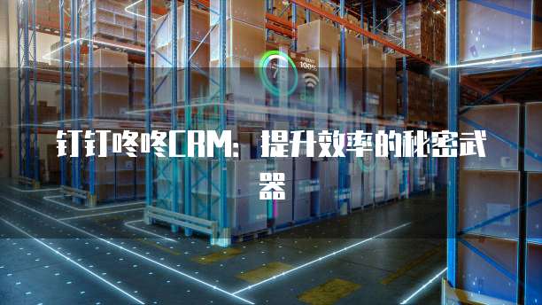 钉钉咚咚CRM:提升效率的秘密武器