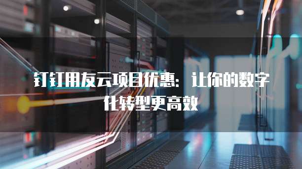 钉钉用友云项目优惠:让你的数字化转型更高效