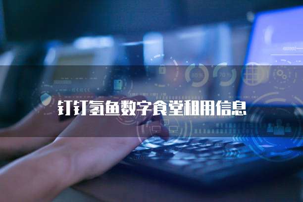 钉钉氢鱼数字食堂租用信息