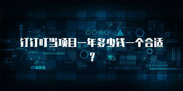 钉钉叮当项目一年多少钱一个合适？