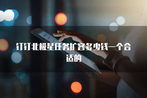 钉钉北极星任务扩容多少钱一个合适的