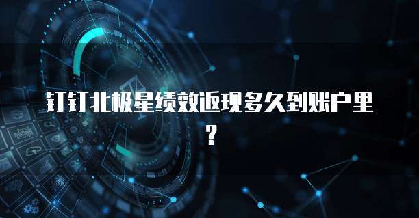 钉钉北极星绩效返现多久到账户里?