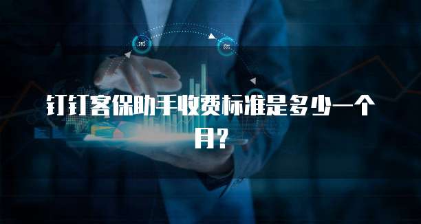 钉钉客保助手收费标准是多少一个月？