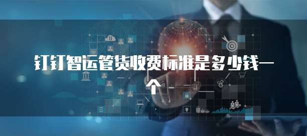 钉钉智运管货收费标准是多少钱一个