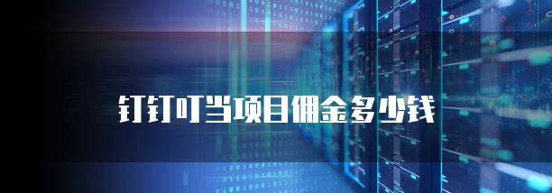 钉钉叮当项目佣金多少钱
