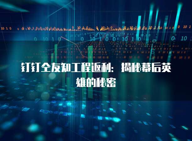 钉钉仝友知工程返利:揭秘幕后英雄的秘密