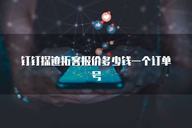 钉钉探迹拓客报价多少钱一个订单号