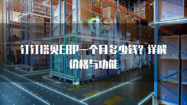 钉钉搭贝ERP一个月多少钱?详解价格与功能