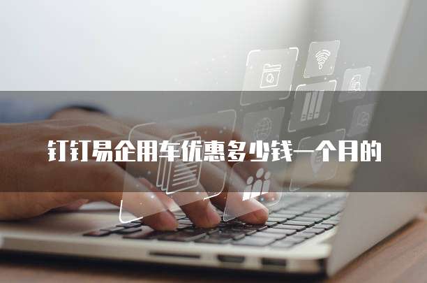 钉钉易企用车优惠多少钱一个月的