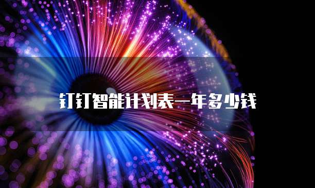 钉钉智能计划表一年多少钱