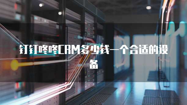 钉钉咚咚CRM多少钱一个合适的设备
