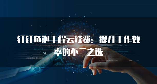 钉钉鱼泡工程云续费:提升工作效率的不二之选