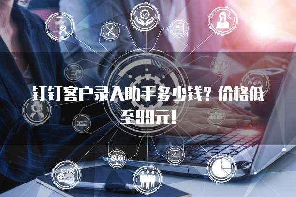 钉钉客户录入助手多少钱?价格低至99元!