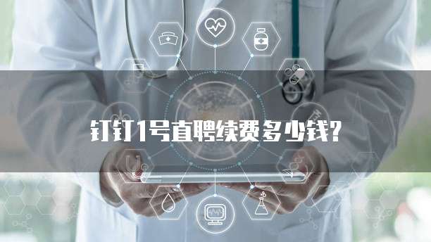钉钉1号直聘续费多少钱？