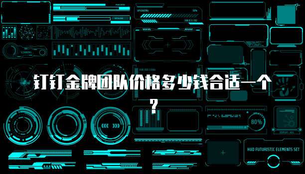 钉钉金牌团队价格多少钱合适一个?