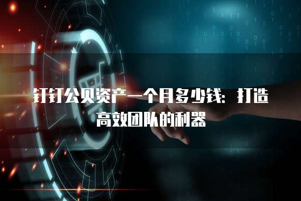 钉钉公贝资产一个月多少钱:打造高效团队的利器